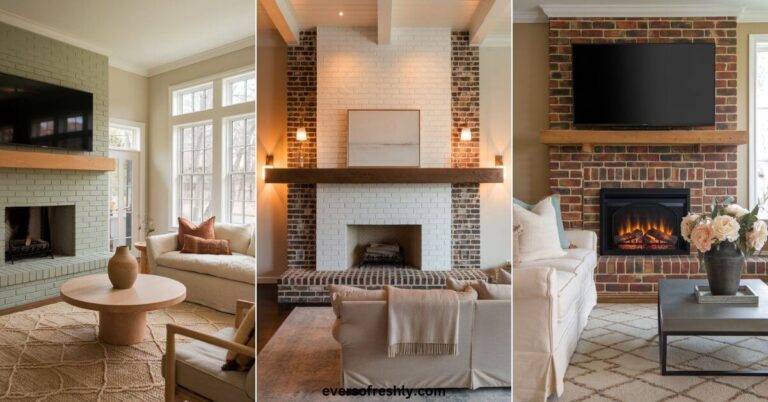 Brick Fireplace Ideas - Eversofreshly