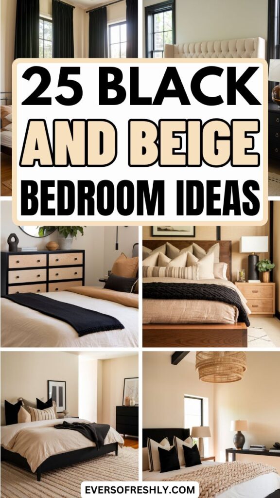 Black and Beige Bedroom Ideas