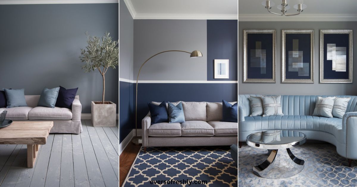 Blue and Grey Living Room Ideas - Eversofreshly