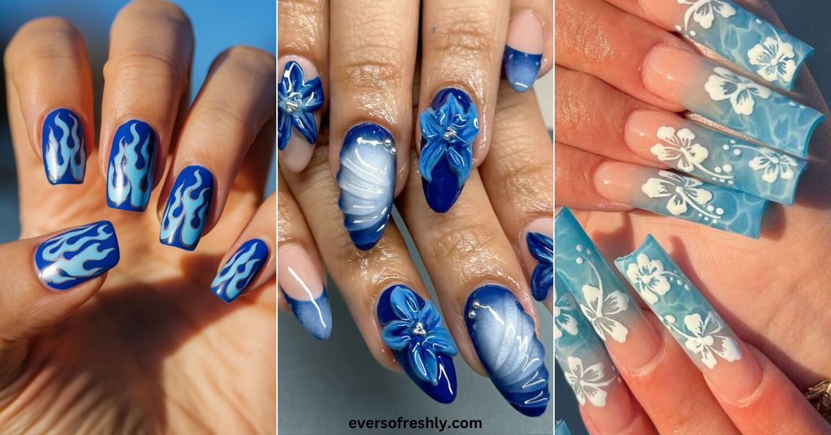 Blue Nail Designs - Eversofreshly