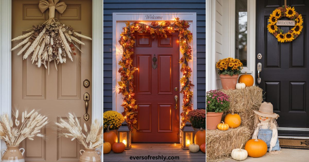 Fall Door Decor Ideas - Eversofreshly
