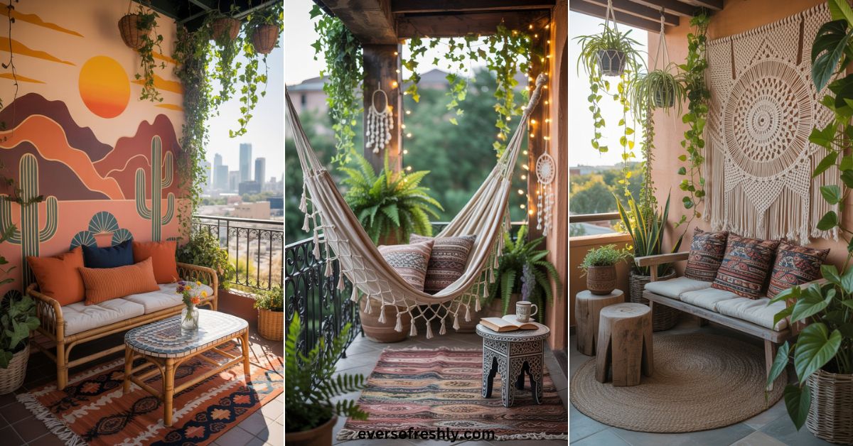 Boho Balcony Ideas - Eversofreshly