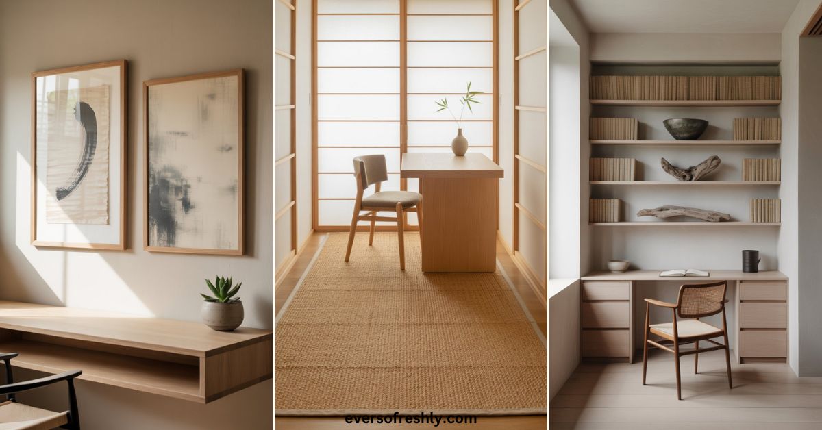 Japandi Home Office Ideas - Eversofreshly