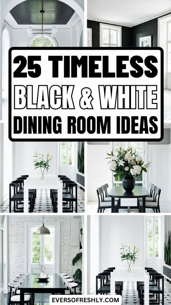 Black and White Dining Room Ideas