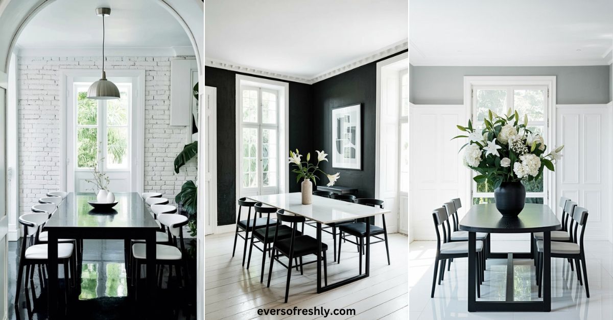 Black and White Dining Room Ideas - Eversofreshly
