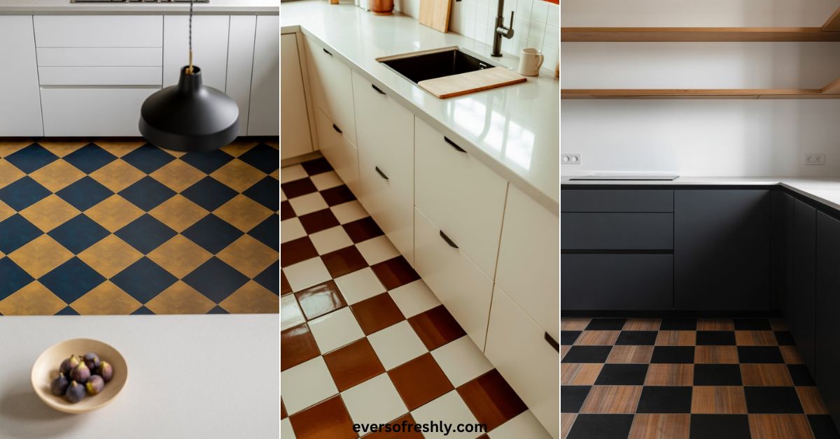 Checkered Kitchen Floor Ideas - Eversofreshly