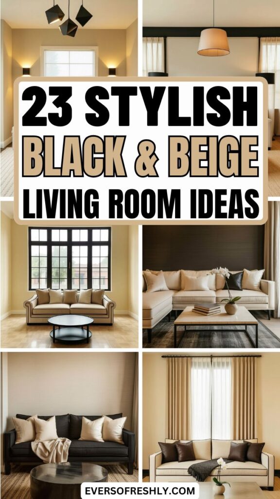 Black and Beige Living Room Ideas